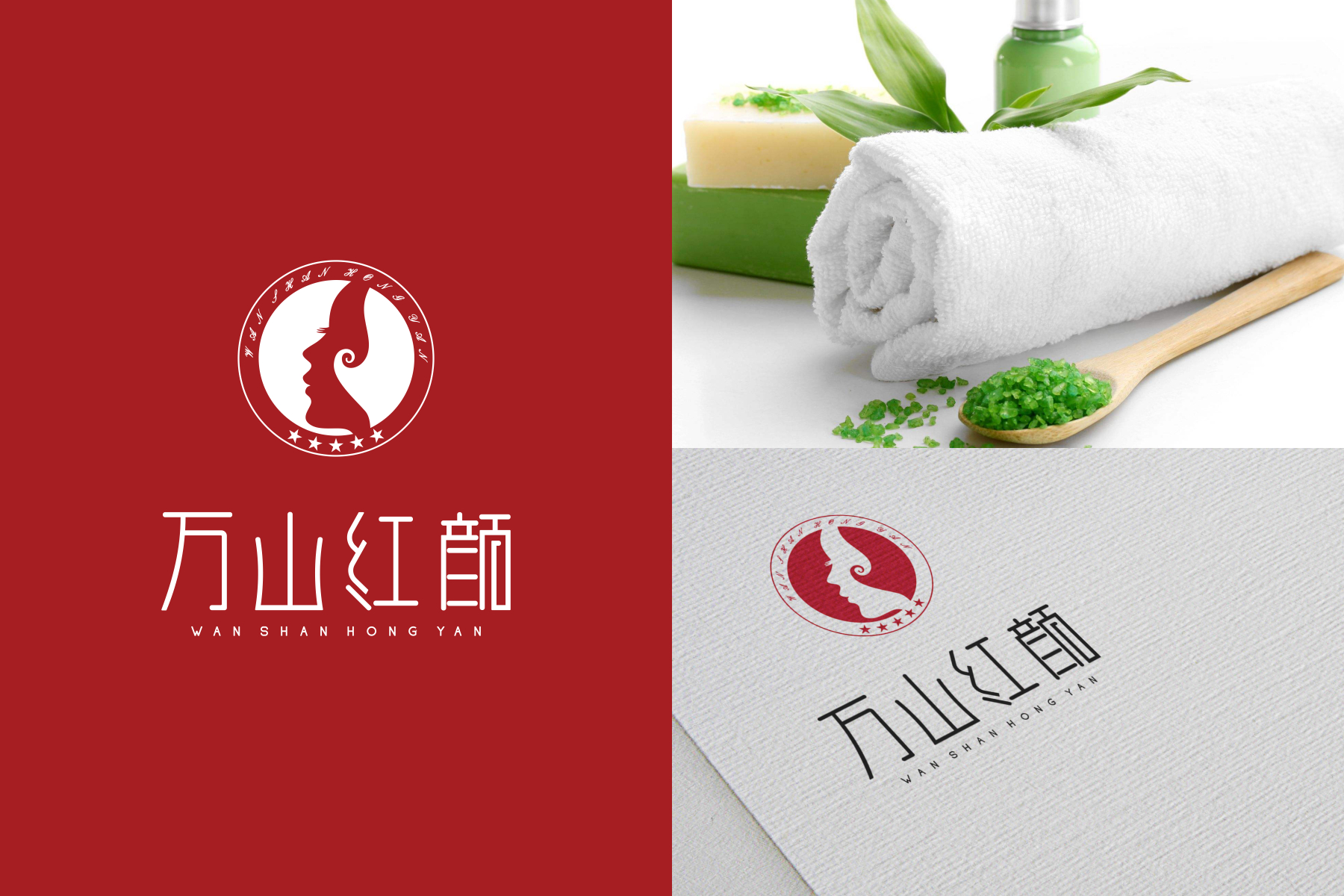 美容logo设计_美体logo设计_惠州万山红颜 - 惠州市创无际品牌策划